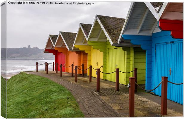  Scarborough Beach Huts Canvas Print by Martin Parratt