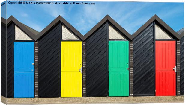 Lowestoft Beach Huts Canvas Print by Martin Parratt