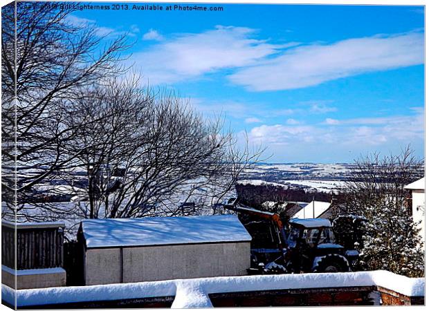 Sunshine and snow Canvas Print by Bill Lighterness