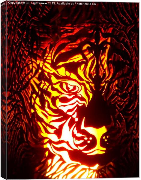Tigers head design two Canvas Print by Bill Lighterness