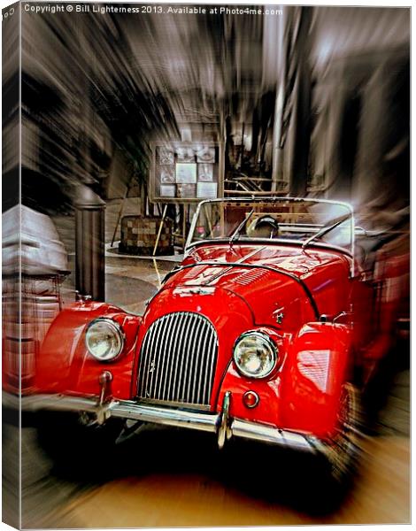 Red Sports Car Canvas Print by Bill Lighterness
