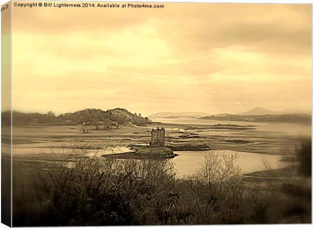 Castle Stalker and Beyond Canvas Print by Bill Lighterness
