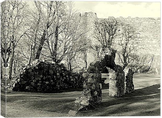 Dunstaffnage Castle and Ruins Canvas Print by Bill Lighterness