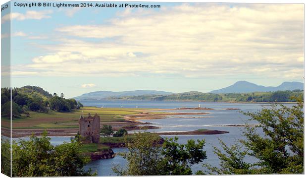  Castle Stalker and Beyond Canvas Print by Bill Lighterness