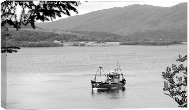  Black and white Loch Canvas Print by Bill Lighterness