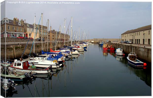  Lossiemouth East Harbour Canvas Print by Bill Lighterness