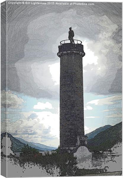  Jacobite Memorial , Glenfinnan  Canvas Print by Bill Lighterness