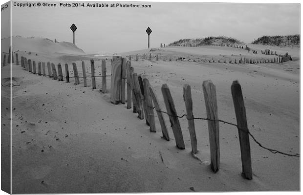 South shields dunes Canvas Print by Glenn Potts