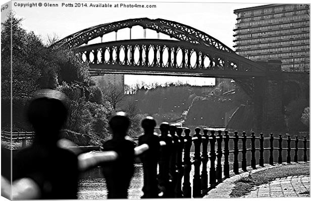 Sunderland bridges Canvas Print by Glenn Potts