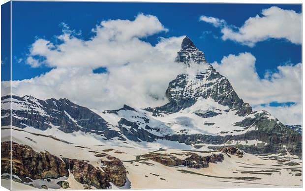 Matterhorn North Face Canvas Print by Laura Kenny