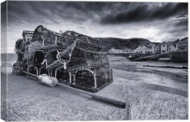 Stormy Staithes Harbour Canvas Print by Gail Sparks