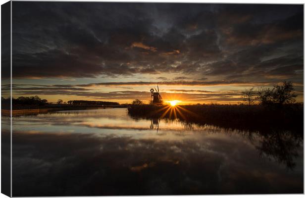 Turf Fen Sunset Canvas Print by Gail Sparks