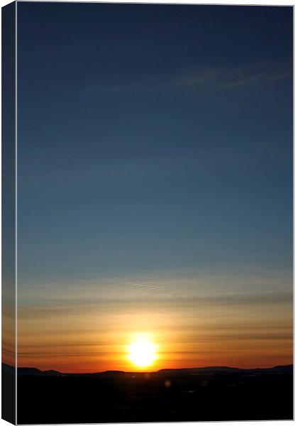 Sun, Sky, sunrise, sunset, Iceland Canvas Print by Alasdair Rose