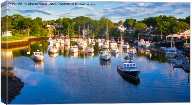 Lobster Boats - Perkins Cove - Maine Canvas Print by Steven Ralser