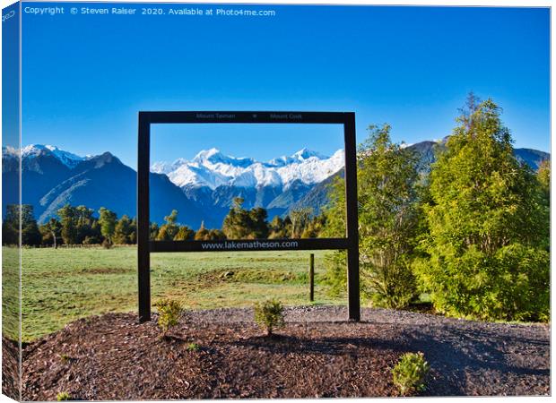 Mt Cook and Mt Tasman - New Zealand Alps Canvas Print by Steven Ralser