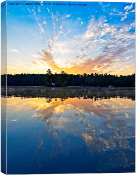 Sunrise 3 - Lake Pennessewassee, Maine Canvas Print by Steven Ralser