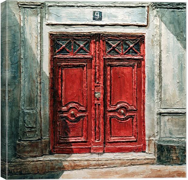 Parisian Door No.9 Canvas Print by Joey Agbayani