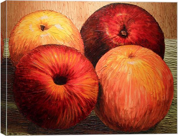 Apples and Oranges Canvas Print by Joey Agbayani