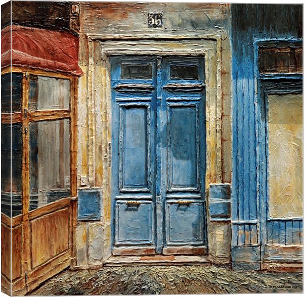 Parisian Door No.36 Canvas Print by Joey Agbayani