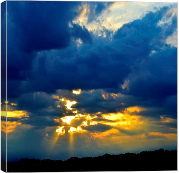 Dramatic Clouds Canvas Print by Pamela Briggs-Luther