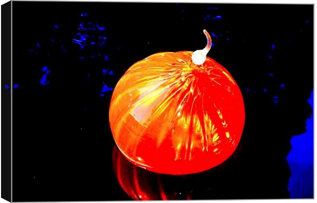 Chihully Orange Blown Glass Canvas Print by Pamela Briggs-Luther