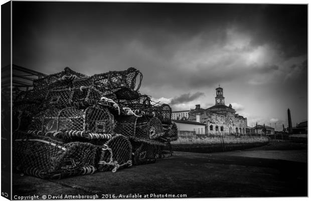 Ramsgate Lobster Pots Canvas Print by David Attenborough