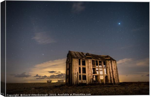 Starry Night At Dungeness Canvas Print by David Attenborough