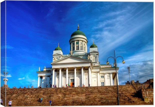 Helsinki Cathedral on a Sunny Day Canvas Print by Juha Remes