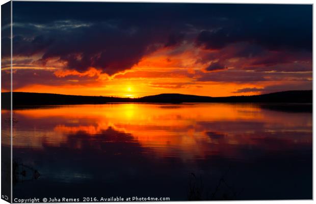 Lapland Sunset Canvas Print by Juha Remes