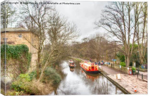 Saltaire Canals Canvas Print by Juha Remes