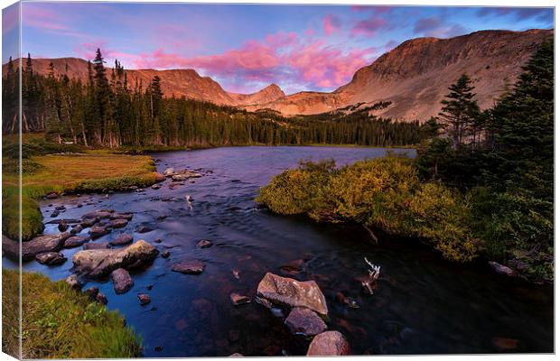 Color over Indian Peaks Canvas Print by Steven Reed