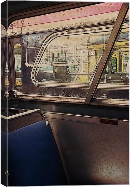 old bus interior Canvas Print by olga hutsul