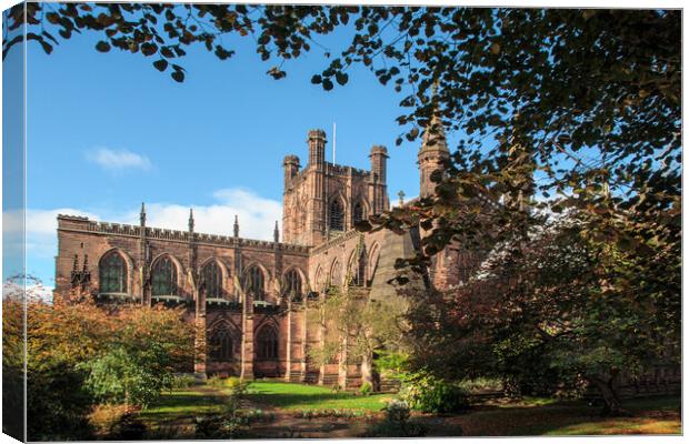 Chester Cathedral Canvas Print by Wendy Williams CPAGB