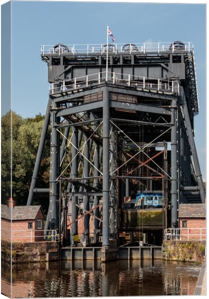Anderton Boat Lift Canvas Print by Wendy Williams CPAGB