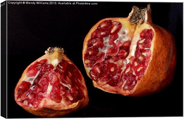 Pomegranate Canvas Print by Wendy Williams CPAGB