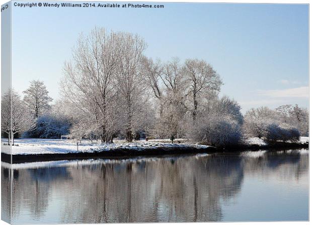 Frosty Lake Canvas Print by Wendy Williams CPAGB