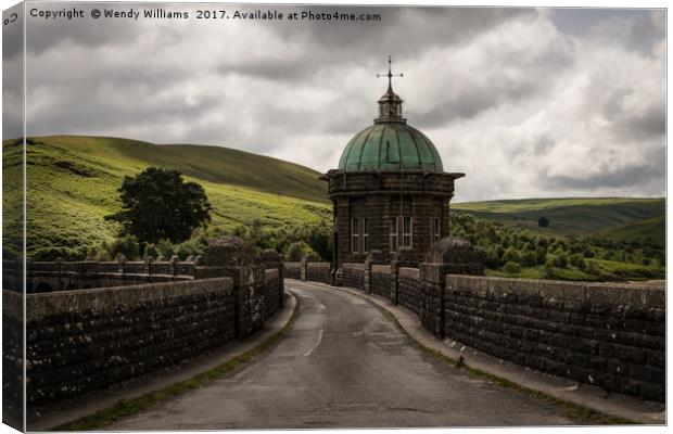 Stormy Elan Valley Day Canvas Print by Wendy Williams CPAGB