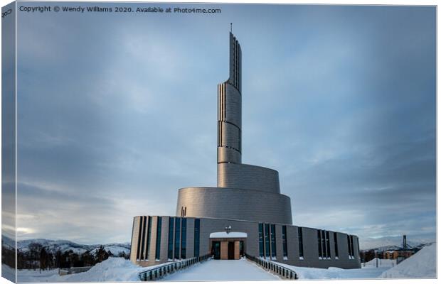 Northern Lights Cathedral, Alta, Norway Canvas Print by Wendy Williams CPAGB