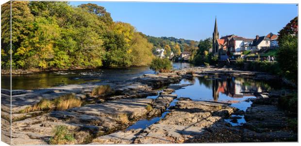 River Dee Llangollen Canvas Print by Wendy Williams CPAGB