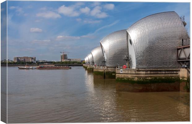 The Thames Barrier, London Canvas Print by Wendy Williams CPAGB
