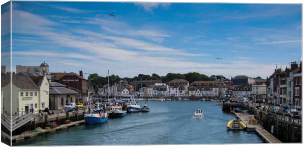 Weymouth from the Town Bridge Canvas Print by Wendy Williams CPAGB