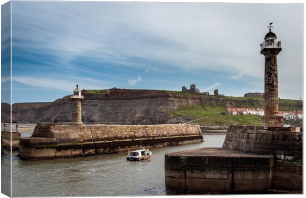 Majestic Whitby Harbour Canvas Print by Wendy Williams CPAGB
