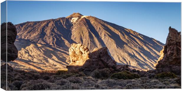 Majestic Mount Teide at Sunset Canvas Print by Wendy Williams CPAGB