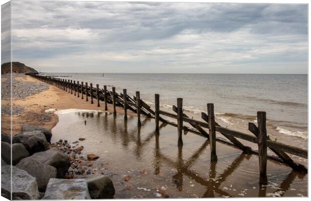 Mesmerizing Reflections of West Runton Canvas Print by Wendy Williams CPAGB