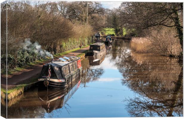 Beautiful Day on The Shroppie Canvas Print by Wendy Williams CPAGB