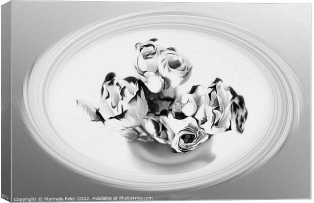 Silver bouquet Canvas Print by Marinela Feier
