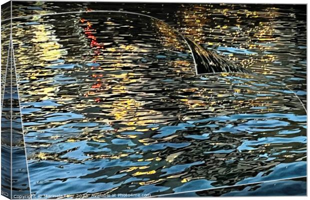 Evening lights on the sea Canvas Print by Marinela Feier