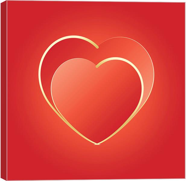 two hearts Canvas Print by Marinela Feier