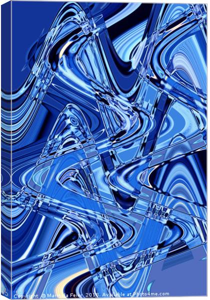 waves of roads in blue Canvas Print by Marinela Feier