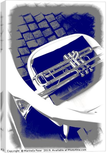 The silent trumpet Canvas Print by Marinela Feier